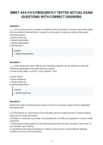 Mrkt 444 Ch 6 Frequently Tested Actual Exam Questions With Correct Answers