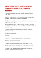 Mrso Frequently Tested Actual Exam Questions With Correct Answers