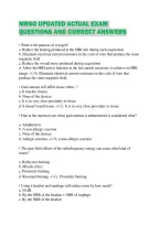 Mrso Updated Actual Exam Questions And Correct Answers