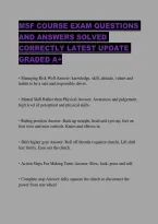 Msf Course Exam Questions And Answers Solved Correctly Latest Update Graded A&plus;