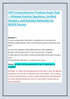 VATI Comprehensive Predictor Exam Prep &ndash; Ultimate Practice Questions&comma; Verified Answers&comma; and Detailed Rationales for NCLEX Success