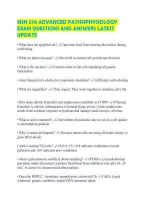 Msn 570 Advanced Pathophysiology Exam Questions And Answers Latest Update