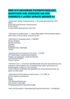 Msn 570 Advanced Pathophysiology Questions And Answers Solved Correctly Latest Update Graded A&plus;