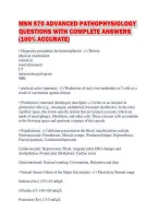Msn 570 Advanced Pathophysiology Questions With Complete Answers &lpar;100&percnt; Accurate&rpar;