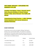 TEST BANK&colon; BIOLOGY &ndash; EXPLORING THE DIVERSITY OF LIFE&NewLine;Canadian 2nd Edition &vert; Peter J&period; Russell&comma; Paul E&period; Hertz&comma; Beverly McMillan&comma; M&period; Brock Fenton&comma; Heather Addy&comma; Denis Maxwell&comma; Tom Haffie&comma; Bill Milsom&NewLine;Comprehensive Exam Practice &ndash; 1&comma;000&plus; Multiple Choice Que