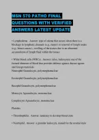 Msn 570 Patho Final Questions With Verified Answers Latest Update