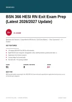  BSN 366 HESI RN Exit Exam Prep Exam 2026&sol;2027 &ndash; Questions and Answers Leadership Medication Administration &vert; Complete Verified Answers &vert; Detailed Rationales &ndash; Pass Guaranteed &ndash; A&plus; Graded 