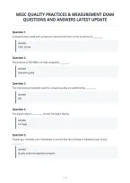 Mssc Quality Practices & Measurement Exam Questions And Answers Latest Update