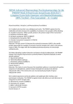 NR546 Advanced Pharmacology Psychopharmacology for the PMHNP Week 8 Final Exam Actual Exam 2026&sol;2027 &vert; Complete Exam-Style Questions with Detailed Rationales &vert; 100&percnt; Verified &ndash; Pass Guaranteed &ndash; A&plus; Graded