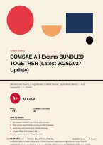 COMSAE All Exams Bundled Together Exam 2026&sol;2027 &ndash; Questions and Answers Osteopathic Principles OMT &vert; Complete Verified Answers &vert; Detailed Rationales &ndash; Pass Guaranteed &ndash; A&plus; Graded 