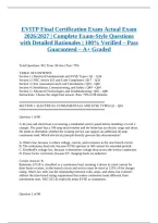 &NewLine;EVITP Final Certification Exam Actual Exam 2026&sol;2027 &vert; Complete Exam-Style Questions with Detailed Rationales &vert; 100&percnt; Verified &ndash; Pass Guaranteed &ndash; A&plus; Graded