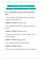 ASBOG practice exam 1 Exam Updated &NewLine;Questions And Answers&sol;Grade A&plus; Assured