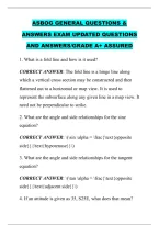 Asbog General Questions & &NewLine;Answers Exam Updated Questions &NewLine;And Answers&sol;Grade A&plus; Assured 