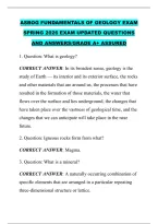 Asbog Fundamentals Of Geology Exam &NewLine;Spring 2026 Exam Updated Questions &NewLine;And Answers&sol;Grade A&plus; Assured 