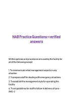 NAB Practice Questions &plus; verified answers