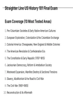 Straighter Line Us History 101 Final Exam Questions And Correct Verified Solutions Latest Update This Year- Just Released&period;pdf&NewLine;&NewLine;