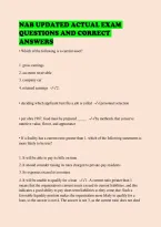 Nab Updated Actual Exam Questions And Correct Answers