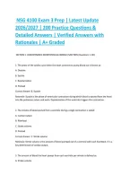 NSG 4100 Exam 3 Prep &vert; Latest Update 2026&sol;2027 &vert; 200 Practice Questions & Detailed Answers &vert; Verified Answers with Rationales &vert; A&plus; Graded