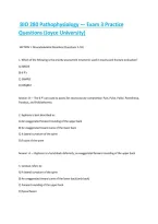 BIO 280 Pathophysiology Exam 3 V2 &vert; Latest Update 2026&sol;2027 &vert; 200 Practice Questions & Detailed Answers &vert; Joyce University Actual Q&A with Rationales &vert; A&plus; Graded