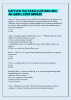 Nafi Cfei Test Exam Questions And Answers Latest Update