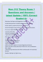 Nurs 212 Theory Exam 1&NewLine;Questions and Answers &vert;&NewLine;latest Update &vert; 100&percnt; Correct&NewLine;Graded A&plus;&NewLine;What does Vital Signs and Oxygenation include&quest;&NewLine;Include blood pressure&comma; temperature&comma; respirations&comma; and pulse&NewLine;Nurses need to compare the persons vital signs to&period;&period;&period;&NewLine;N