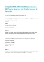Georgette&rsquo;s LMR PMHNP Certification Review &vert; Latest Update 2026&sol;2027 &vert; 200 Practice Questions & Detailed Answers &vert; ANCC & AANP Board Prep &vert; A&plus; Graded