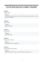 Nams Menopause Certification Exam Updated Actual Questions With Correct Answers