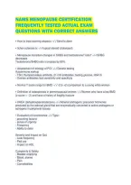Nams Menopause Certification Frequently Tested Actual Exam Questions With Correct Answers
