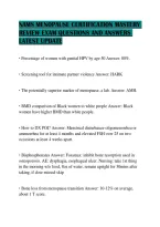 Nams Menopause Certification Mastery Review Exam Questions And Answers Latest Update