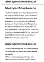 California Psychiatric Technician Licensing Exam  bundle