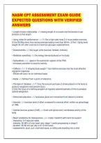 Nasm Cpt Assessment Exam Guide Expected Questions With Verified Answers