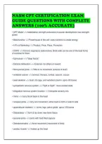 Nasm Cpt Certification Exam Guide Questions With Complete Answers &lpar;100&percnt; Accurate&rpar;