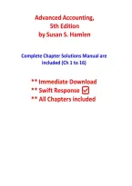 Solutions Manual &ndash; Advanced Accounting&comma; 5th Edition &lpar;Susan S&period; Hamlen&rpar;  Complete Chapters 1&ndash;16 with Detailed Answers