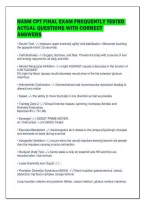 Nasm Cpt Final Exam Frequently Tested Actual Questions With Correct Answers