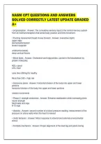 Nasm Cpt Questions And Answers Solved Correctly Latest Update Graded A&plus;