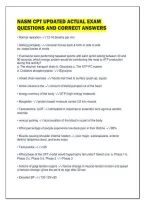 Nasm Cpt Updated Actual Exam Questions And Correct Answers