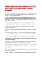 Nasm Stretching And Flexibility Exam Expected Questions With Verified Answers