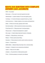 Navta Ava Questions With Complete Answers &lpar;100&percnt; Accurate&rpar;