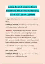 Asbog Exam Complete Exam &NewLine;Questions And Verified Answers &vert; &NewLine;2026&ndash;2027 Latest Update&NewLine;