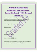 NURSING 235 FINAL&NewLine;Questions and Answers &vert;&NewLine;latest Update &vert; 100&percnt; Correct&NewLine;Graded A&plus;&NewLine;A nurse is about to educate a 28-year old women on how to properly&NewLine;use female condoms&period; What factors should the nurse be mindful of&NewLine;before educating the patient&quest; Select 