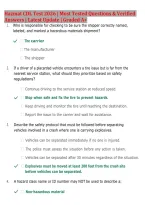 Hazmat CDL Test 2026&sol;2027 &vert; 150&plus; Most Tested Questions & Verified Answers &vert; Latest Update &vert; Graded A&plus; &vert; Hazard Classes&comma; Placards&comma; Shipping Papers & Emergency Response