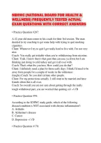 Nbhwc &lpar;National Board For Health & Wellness&rpar; Frequently Tested Actual Exam Questions With Correct Answers