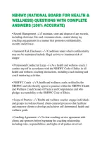 Nbhwc &lpar;National Board For Health & Wellness&rpar; Questions With Complete Answers &lpar;100&percnt; Accurate&rpar;