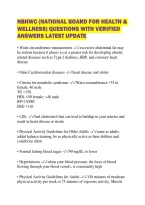 Nbhwc &lpar;National Board For Health & Wellness&rpar; Questions With Verified Answers Latest Update