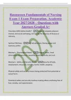 Rasmussen Fundamentals of Nursing&NewLine;Exam 1 Exam Preparation&comma; Academic&NewLine;Year 2027&sol;2028 &ndash; Questions with&NewLine;Answers Graded A&plus;&NewLine;How does WHO define health&quest; -State of complete physical&comma;&NewLine;mental&comma; and social well-being&comma; not merely the absence of disease or&NewLine;infirm