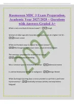 Rasmussen MDC 3 Exam Preparation&comma;&NewLine;Academic Year 2027&sol;2028 &ndash; Questions&NewLine;with Answers Graded A&plus;&NewLine;What is not a method of a breast exam&quest; -Cough&NewLine;Women of older age who have late menopause are at a higher risk for -&NewLine;breast cancer&NewLine;What are the best ways to 