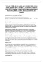 NUR265 &sol; NUR 265 EXAM 1&colon; ADVANCED MED-SURG REVIEW &lpar;2026&sol;2027 UPDATE&rpar; &mdash; GALEN Actual Exam 2026&sol;2027 &vert; Complete Exam-Style Questions with Detailed Rationales &vert; 100&percnt; Verified &ndash; Pass Guaranteed &ndash; A&plus; Graded