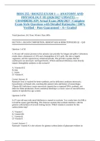 BIOS 255 &sol; BIOS255 EXAM 1 &mdash; ANATOMY AND PHYSIOLOGY III &lpar;2026&sol;2027 UPDATE&rpar; &mdash; CHAMBERLAIN Actual Exam 2026&sol;2027 &vert; Complete Exam-Style Questions with Detailed Rationales &vert; 100&percnt; Verified &ndash; Pass Guaranteed &ndash; A&plus; Graded