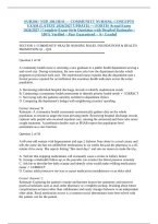 NUR206 &sol; NUR 206 HESI &mdash; COMMUNITY NURSING CONCEPTS EXAM &lpar;LATEST 2026&sol;2027 UPDATE&rpar; &mdash; FORTIS Actual Exam 2026&sol;2027 &vert; Complete Exam-Style Questions with Detailed Rationales &vert; 100&percnt; Verified &ndash; Pass Guaranteed &ndash; A&plus; Graded