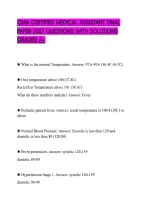 Cma Certified Medical Assistant Final&NewLine;Paper 2027 Questions With Solutions&NewLine;Graded A&plus;